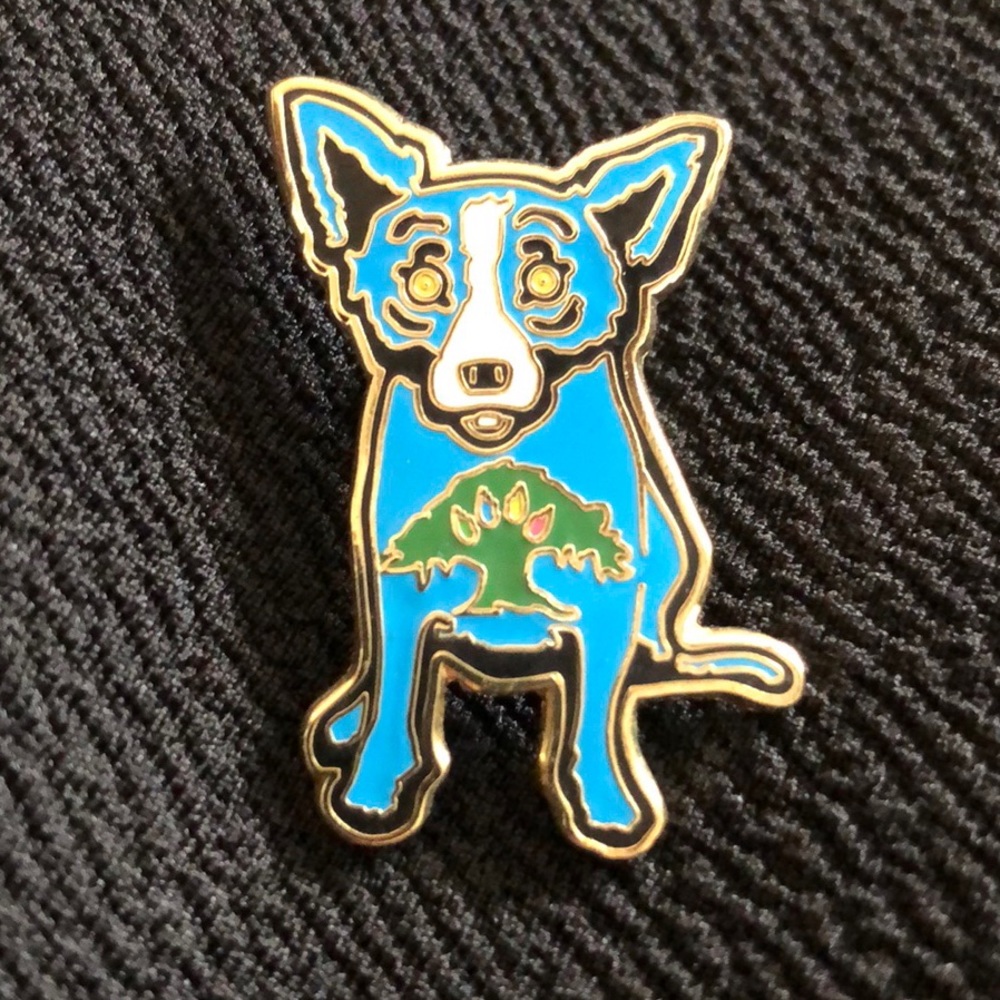 Limited edition George Rodrigue Art Blue Dog Pin
